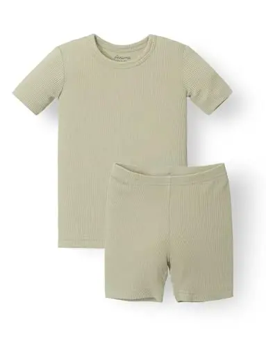 AVAUMA Toddler Short Pajamas Set Baby Boys Girls Kids Snug fit Ribbed Sleepwear pjs for Daily Life Style - 1
