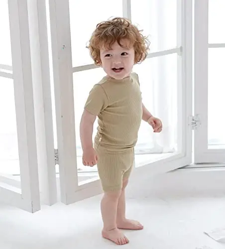 AVAUMA Toddler Short Pajamas Set Baby Boys Girls Kids Snug fit Ribbed Sleepwear pjs for Daily Life Style - AVAUMA (1)
