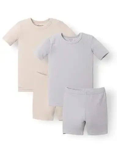 AVAUMA Toddler Short Pajamas Set Baby Boys Girls Kids Snug fit Ribbed Sleepwear pjs for Daily Life Style - 5