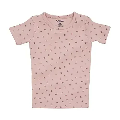 AVAUMA Комплект пижамы для мальчиков и девочек 6M-7T Детская милая облегающая пижама с рисунком из хлопка - 2