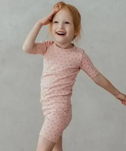 AVAUMA Комплект пижамы для мальчиков и девочек 6M-7T Детская милая облегающая пижама с рисунком из хлопка - 4