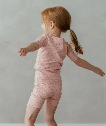 AVAUMA Комплект пижамы для мальчиков и девочек 6M-7T Детская милая облегающая пижама с рисунком из хлопка - 5