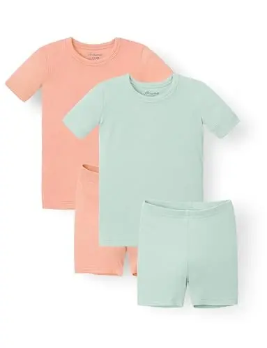AVAUMA Toddler Short Pajamas Set Baby Boys Girls Kids Snug fit Ribbed Sleepwear pjs for Daily Life Style 