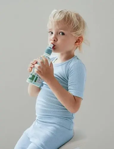 AVAUMA Küçük Çocuk Kısa Pijama Takımı Bebek Erkek Kız Çocuklar için Vücuda Oturan Fitilli Pijama Günlük Yaşam Tarzı için - 6