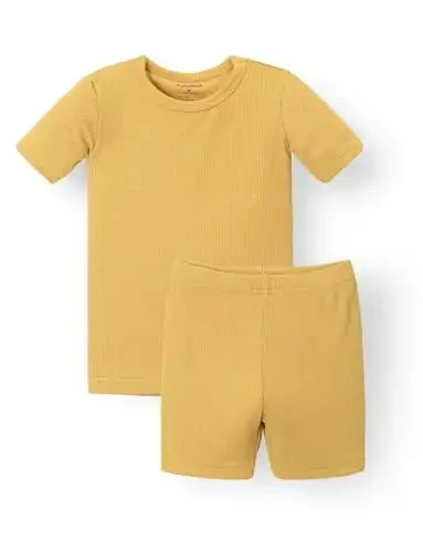 AVAUMA Toddler Short Pajamas Set Baby Boys Girls Kids Snug fit Ribbed Sleepwear pjs for Daily Life Style - 1