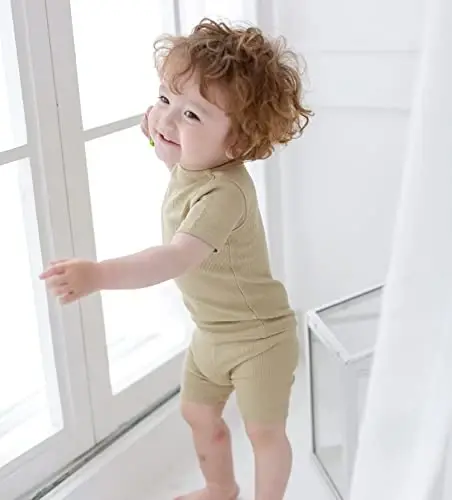 AVAUMA Toddler Short Pajamas Set Baby Boys Girls Kids Snug fit Ribbed Sleepwear pjs for Daily Life Style - 3