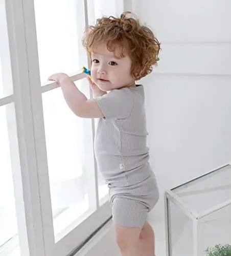 AVAUMA Toddler Short Pajamas Set Baby Boys Girls Kids Snug fit Ribbed Sleepwear pjs for Daily Life Style - 3