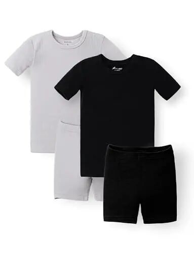 AVAUMA Toddler Short Pajamas Set Baby Boys Girls Kids Snug fit Ribbed Sleepwear pjs for Daily Life Style - AVAUMA