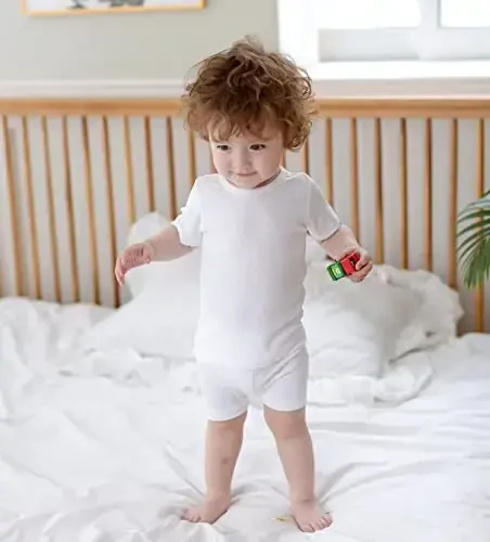 AVAUMA Toddler Short Pajamas Set Baby Boys Girls Kids Snug fit Ribbed Sleepwear pjs for Daily Life Style - 4