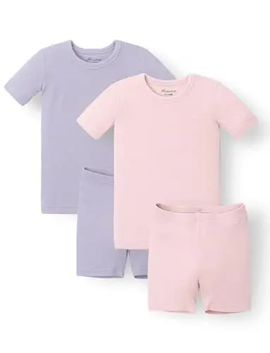 AVAUMA Toddler Short Pajamas Set Baby Boys Girls Kids Snug fit Ribbed Sleepwear pjs for Daily Life Style - 1