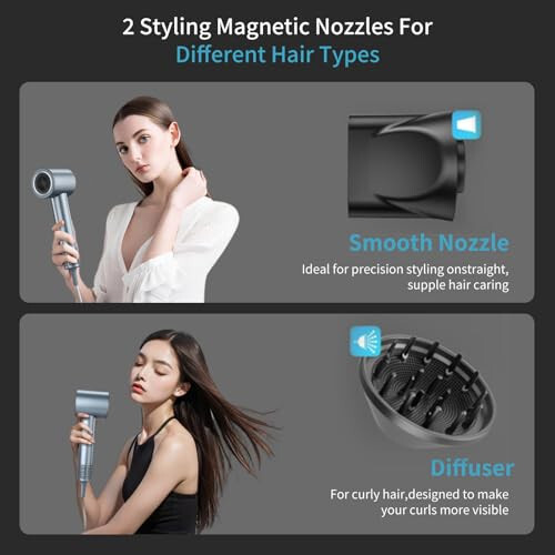 AVBDJOY Lonic Hair Dryer, 110000 RPM Brushless Motor, 1600W Powerful Hair Care Dryer for Fast Drying, 200 Millions Negative Lonic, Low Noise Hair-Dryer with Magnetic Diffuser & Nozzle - 6