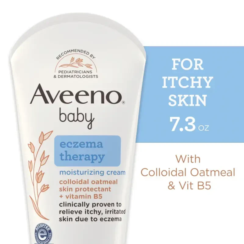 Aveeno Baby Eczema Therapy увлажняющий крем для тела, натуральный овес, 7,3 унции - 1
