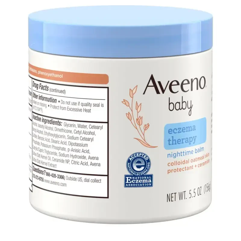 Aveeno Baby Eczema Therapy Nighttime Body Balm, Colloidal Oatmeal, 5,5 oz - 9