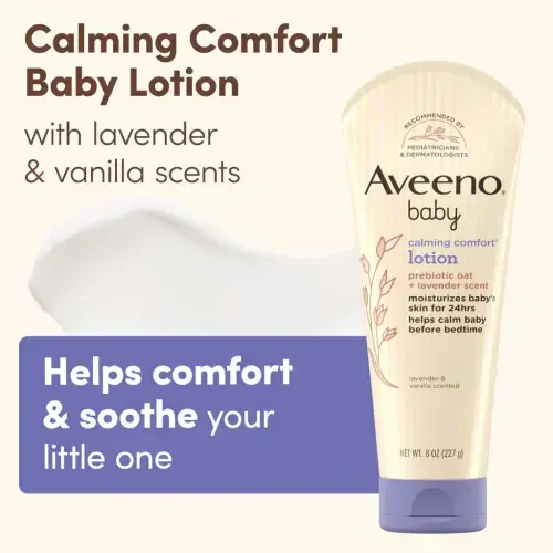 Aveeno Baby Calming Comfort Moisturizing Lotion with Lavender for Baby and Toddler, 8 fl oz - 8