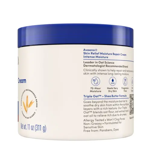 Aveeno Skin Relief Intense Moisturizing Cream, Extra-Dry Skin, 11 oz - 8