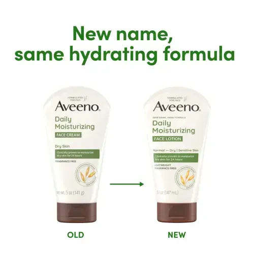 Aveeno Daily Moisturizing Face Cream for Dry Skin, Prebiotic Oat, 5 oz - 8