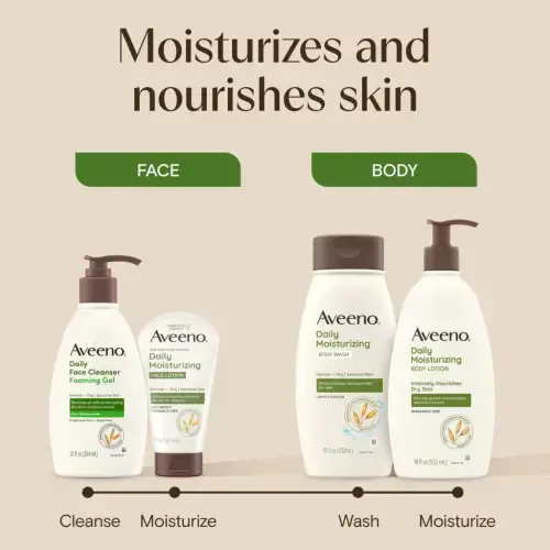 Aveeno Daily Moisturizing Face Cream for Dry Skin, Prebiotic Oat, 5 oz - 10