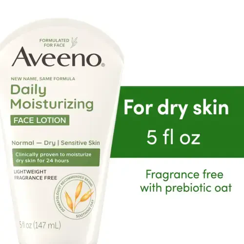 Aveeno Daily Moisturizing Face Cream for Dry Skin, Prebiotic Oat, 5 oz - 11
