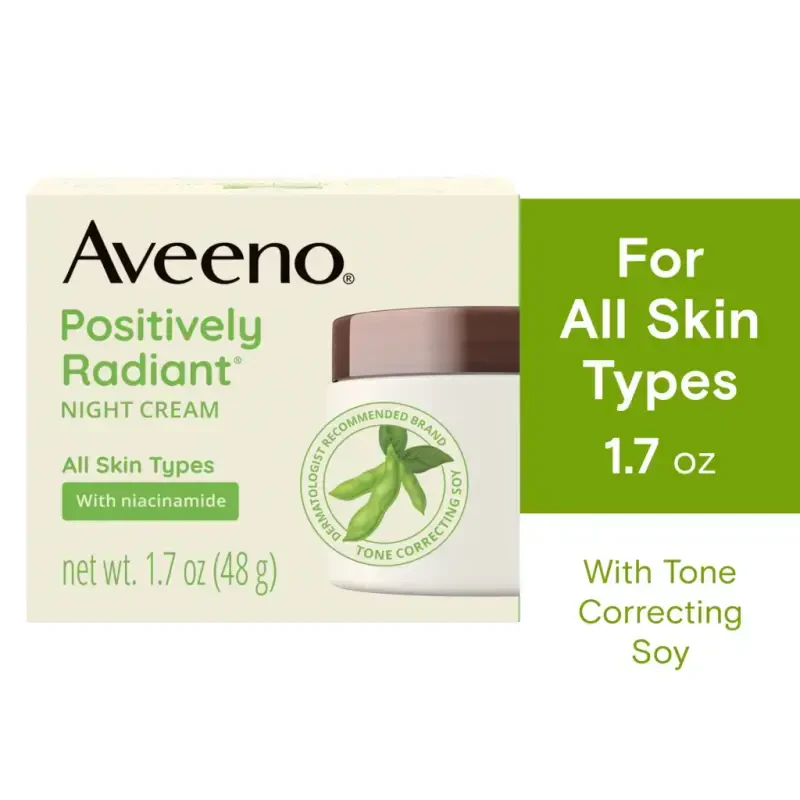 Aveeno Positively Radiant Moisturizing Face & Neck Night Cream, 50 мл - 1