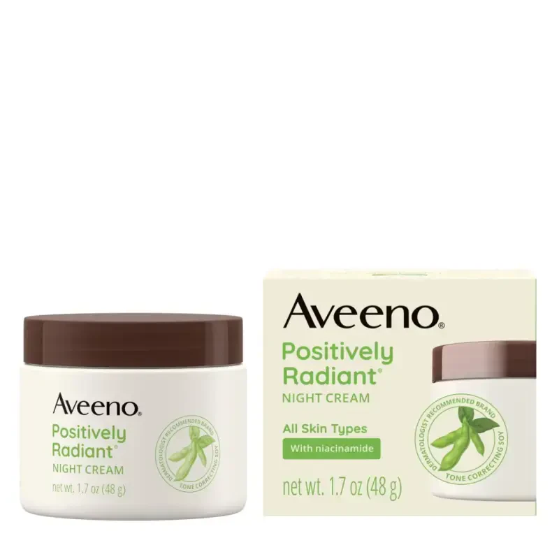 Aveeno Positively Radiant Moisturizing Face & Neck Night Cream, 50 мл - 3