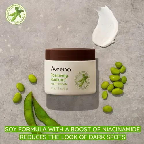 Aveeno Positively Radiant Moisturizing Face & Neck Night Cream, 50 мл - 4