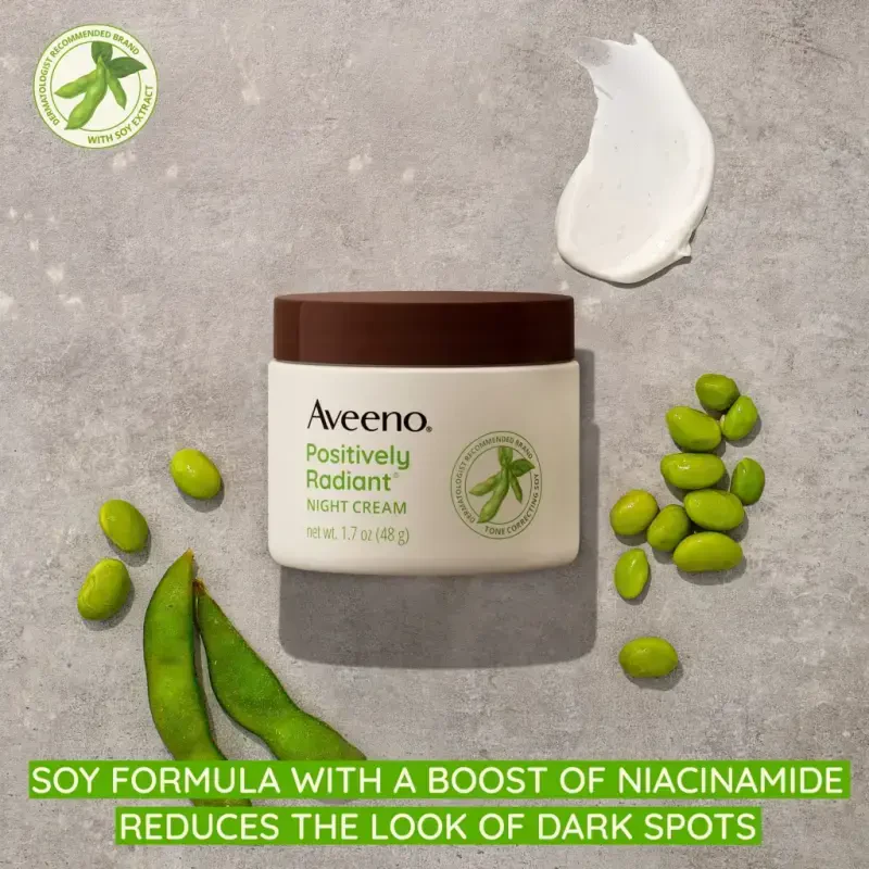 Aveeno Positively Radiant Moisturizing Face & Neck Night Cream, 50 мл - 4