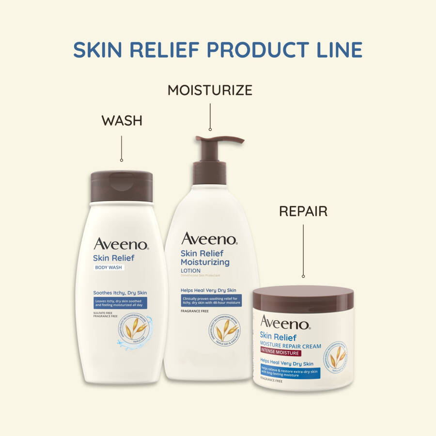 Aveeno Skin Relief Intense Moisturizing Cream, Extra-Dry Skin, 11 oz - 12