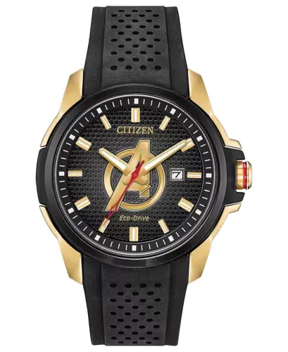 Avengers Black Strap Watch 45mm-Black - 1