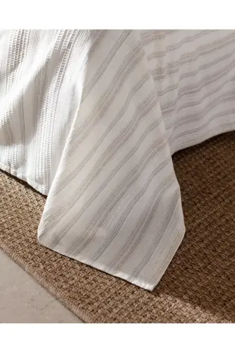 Avery Çift Kişilik Ecocell Baskılı Pike Takımı-GRİ - 3