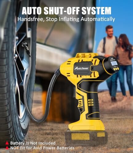 AVID POWER Tire Inflator (Battery Not Included), Compatible with DeWalt 20V Max Batteries of DCB Series, Not for Avid Power Batteries, Portable Air Compressor, Air Pump for Car - AVID POWER (1)