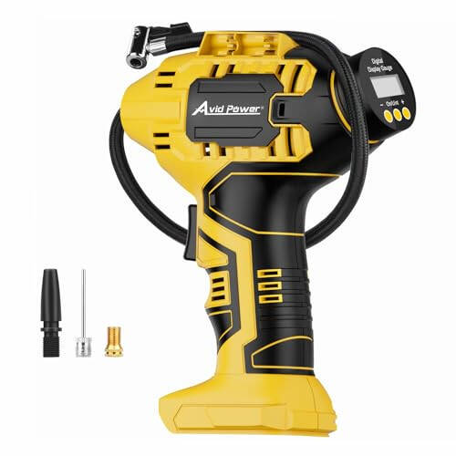 AVID POWER Cordless Tire Inflator (Battery Not Included), Compatible with DeWalt 20V Max Batteries of DCB Series, Not for Avid Power Batteries, Portable Air Compressor, Air Pump for Car, bike, ball - 5
