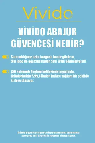 Avize, Kumaş 2 Katlı Beyaz Pasta Avize-Beyaz - 4