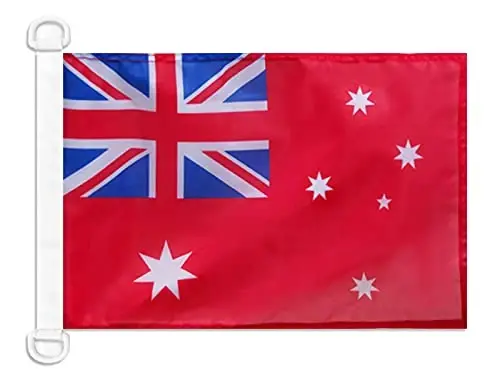 Avstraliya Fuqarolik Ensign dengiz bayrog'i 18'' x 12'' - Avstraliya savdo bayroqlari 30 x 45 sm - Qayiq uchun banner 12x18 dyuym - AZ BAYROQ - 1