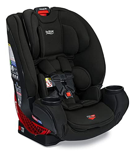 Автокресло Britax Grow with You ClickTight Plus с ремнями безопасности и бустером, 2-в-1 бустер с высокой спинкой, чехол SafeWash, зеленый омбре & One4Life ClickTight универсальное автокресло, черный Эклипс - 5