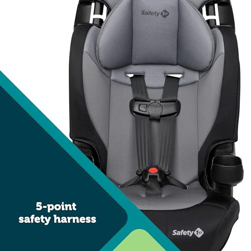 Safety 1st Grand 2-in-1 Booster Car Seat, Forward Facing Car Seat with Harness, High Back Booster Seat for Car, 30-65 Pounds and Belt-Positioning Booster, Car Seats, 40-100 Pounds, Black Sparrow - 2