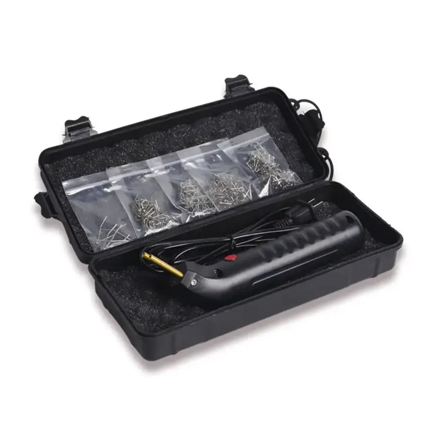 Avtomobil bamperini ta'mirlash uchun plastik payvandlash mashinasi to'plami issiqlik tabancasi plastik payvandchi garaj asbobi plastik payvandlash dazmoli issiq shtapler - 1