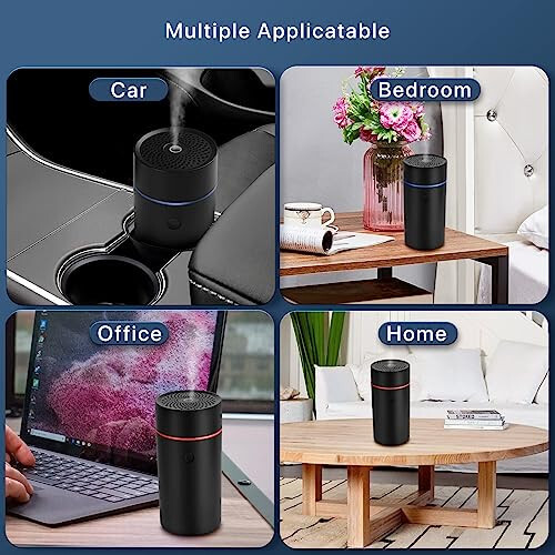 Avtomobil diffuzerlari Efir moylari uchun, Xushbo'y hidli avtomobil havo tozalagichlari, USB bilan ishlaydigan Mini Ultrasonik Tuman Namlagichi Efir Moyi Diffuzeri Avtomobil uchun - NEXHC (1)