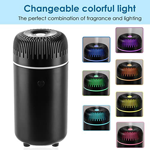 Avtomobil Difuzor Namlagich USB Aromaterapiya Efir Moyi Difuzori Avtomobil Havo Tozalagich Difuzor USB Sovuq Tuman Mini Ko'chma Difuzor Avtomobil Uy Ofis Yotoq Xonasi Uchun (Qora) - UrrSovv (1)