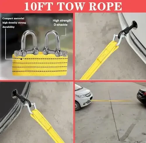 Avtomobil uchun favqulodda yo'l bo'yidagi asboblar to'plami, Avtomobillar uchun favqulodda to'plamlar, Yo'l bo'yidagi xavfsizlikni ta'minlash to'plami, Avtomobil uchun jumper kabellari bilan, Faralar, Buklanadigan belkurak, Suyratish, Erkaklar va ayollar uchun asosiy avtomobil yo'l bo'yidagi to'plamlar - 3