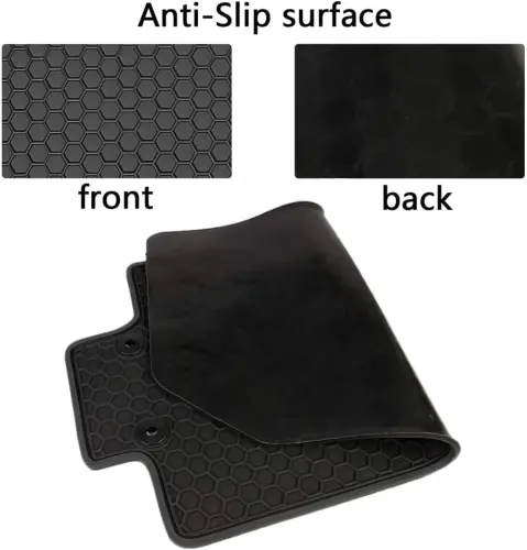 Car Floor Mats Custom Fit for Toyota Camry 9th 2025 Black Red Rubber Car Floor Liners Set All Weather Season Protection Heavy Duty Odorless - 3