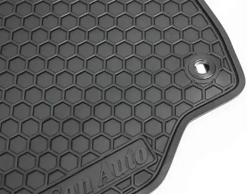 Car Floor Mats Custom Fit for Toyota Camry 9th 2025 Black Red Rubber Car Floor Liners Set All Weather Season Protection Heavy Duty Odorless - 4