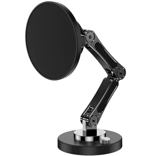 Avtomobil uchun magnitli telefon ushlagichi, [Super Magnitni yangilash] Avtomobil uchun magnitli telefon o'rnatgichi, G'ilofga mos, [360° aylanish] iPhone Samsung uchun universal asboblar paneli avtomobil o'rnatgichi, barcha smartfonlar - iAXBi