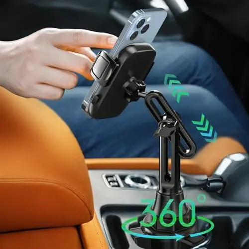 Avtomobil uchun stakan telefon ushlagichlari, universal sozlanishi poydevor va uzun bo'yinli avtomobil telefon o'rnatish moslamasi, iPhone Samsung Google barcha 4-7 dyuym uchun uyali telefon ushlagichi avtomobil aksessuarlari/yuk mashinalari/golf aravachasi/yugurish yo'lakchasi - BOKILINO