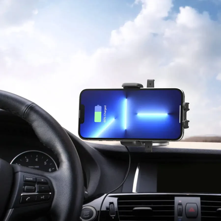 Автомобильное беспроводное мини крепление iOttie Easy One Touch на приборную панель и ветровое стекло, черный, пластик - 7