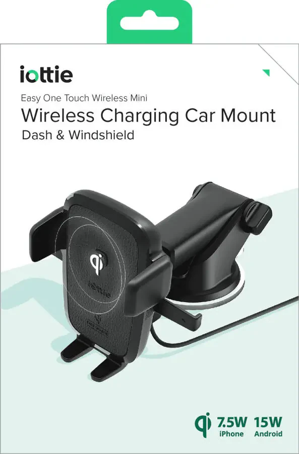 Автомобильное беспроводное мини крепление iOttie Easy One Touch на приборную панель и ветровое стекло, черный, пластик - 9
