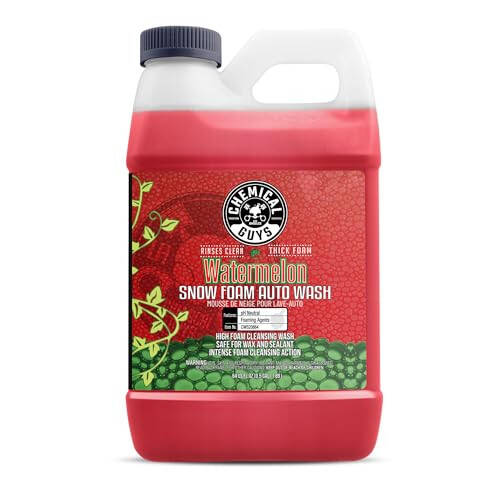 Автомобильное мыло Chemical Guys CWS20864 Watermelon Snow Foam (работает с пеногенераторами, пенными пистолетами или ведрами) Для автомобилей, грузовиков, мотоциклов, автодомов и многого другого, 64 фл. унции (полгаллона) с ароматом арбуза - 1