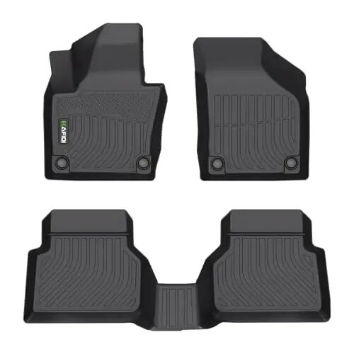 Автомобильные коврики HAFIDI® для Volkswagen Tiguan 2009-2017, всепогодная защита, TPE, полный комплект для 1-го и 2-го рядов, черный 