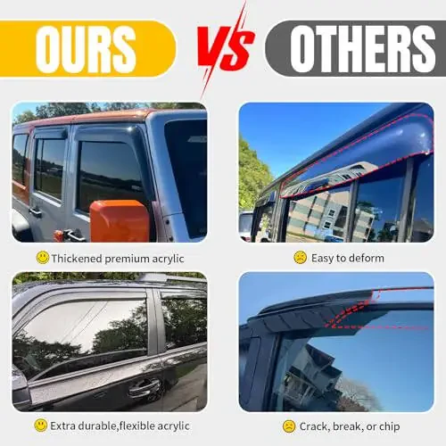 Автомобильные козырьки для окон CMVT для Toyota Corolla Sedan 2019-2024, Дождевые щиты, дефлекторы вентиляционных отверстий, темный дым 19 20 21 22 23 24, на липкой ленте, 4 шт. - 3