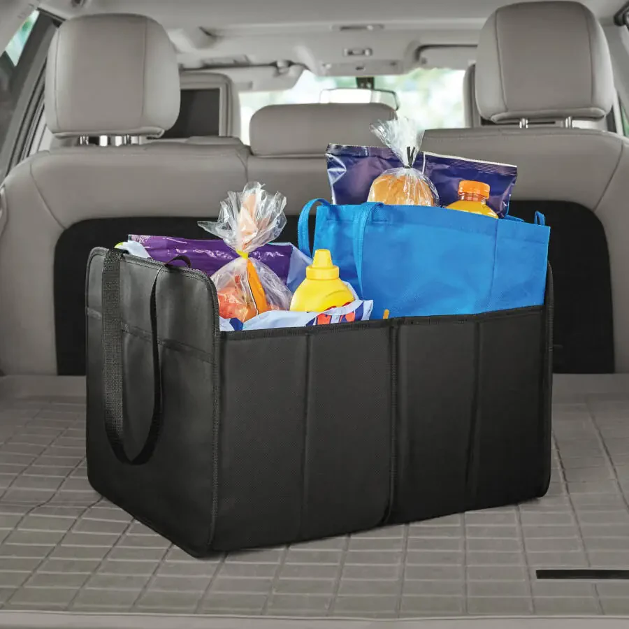 Автомобильный органайзер для багажника Auto Drive Automotive Black Hard-Sided Collapsible Trunk Organizer 1 Pack, 18,5