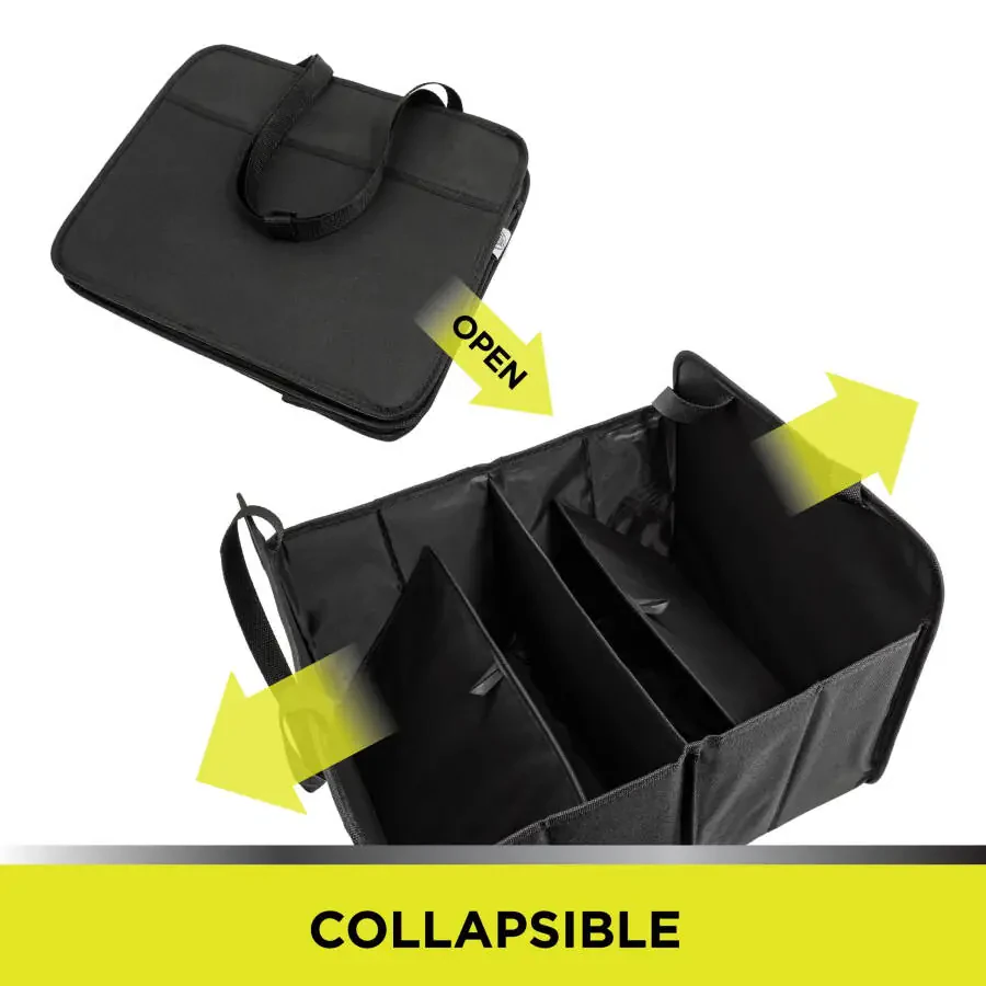 Автомобильный органайзер для багажника Auto Drive Automotive Black Hard-Sided Collapsible Trunk Organizer 1 Pack, 18,5